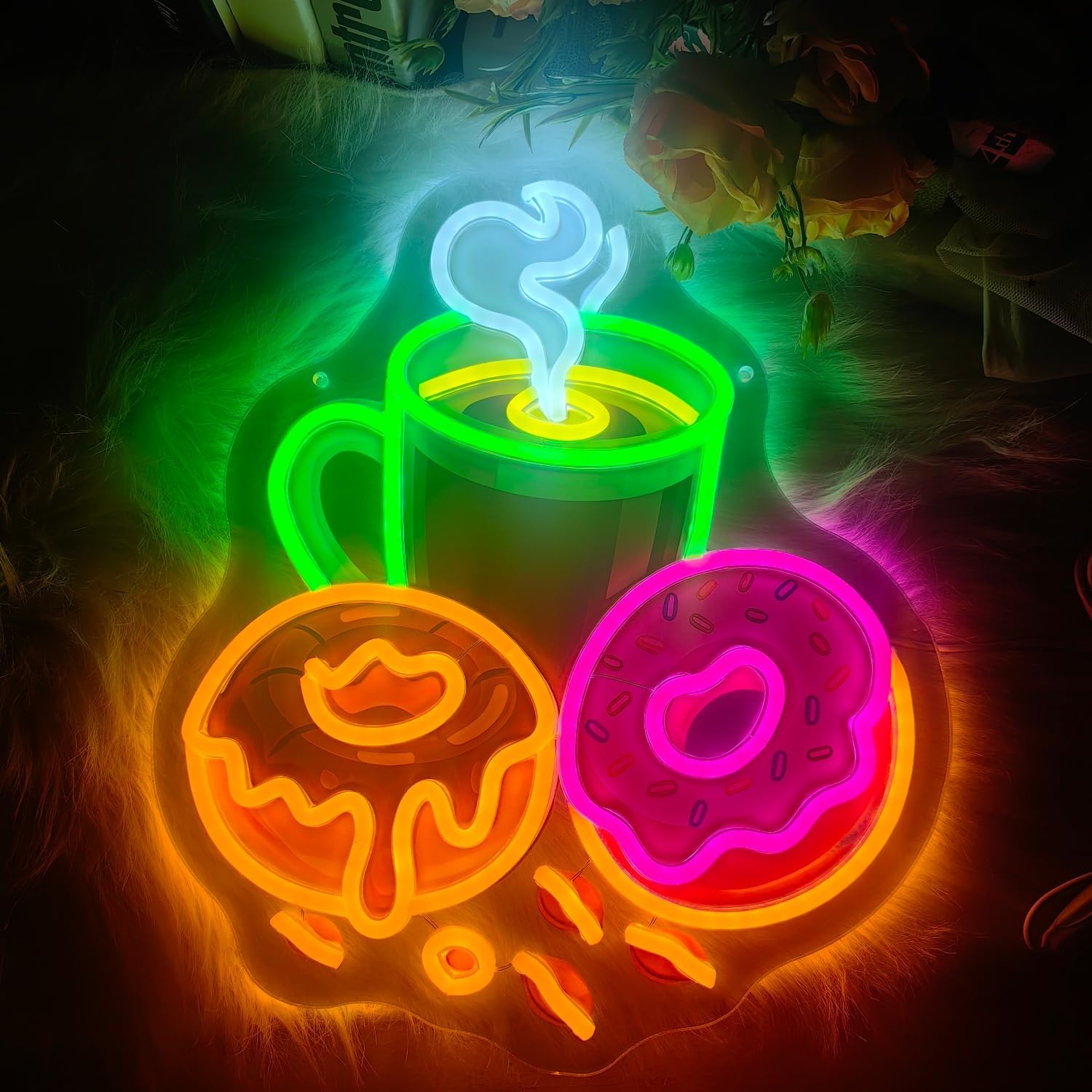 Donuts LED Neon Sign USB Power - огляд і ціна Commercial Kitchen Walls