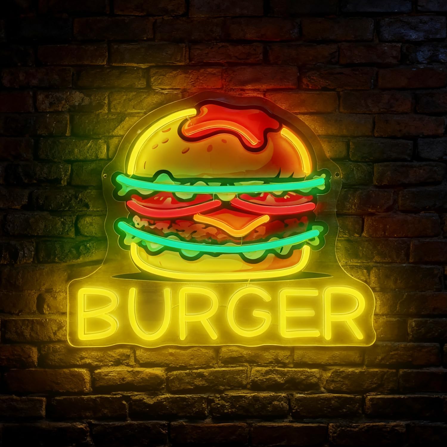 Burger Neon Sign, LED Hamburge - огляд і ціна Commercial Kitchen Walls
