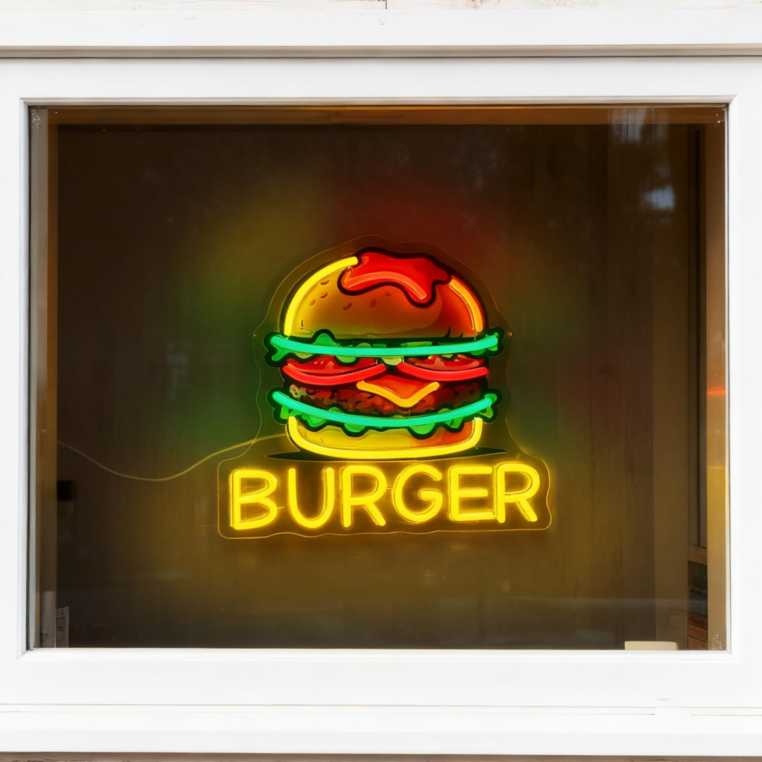 Burger Neon Sign, LED Hamburge - огляд і ціна Commercial Kitchen Walls