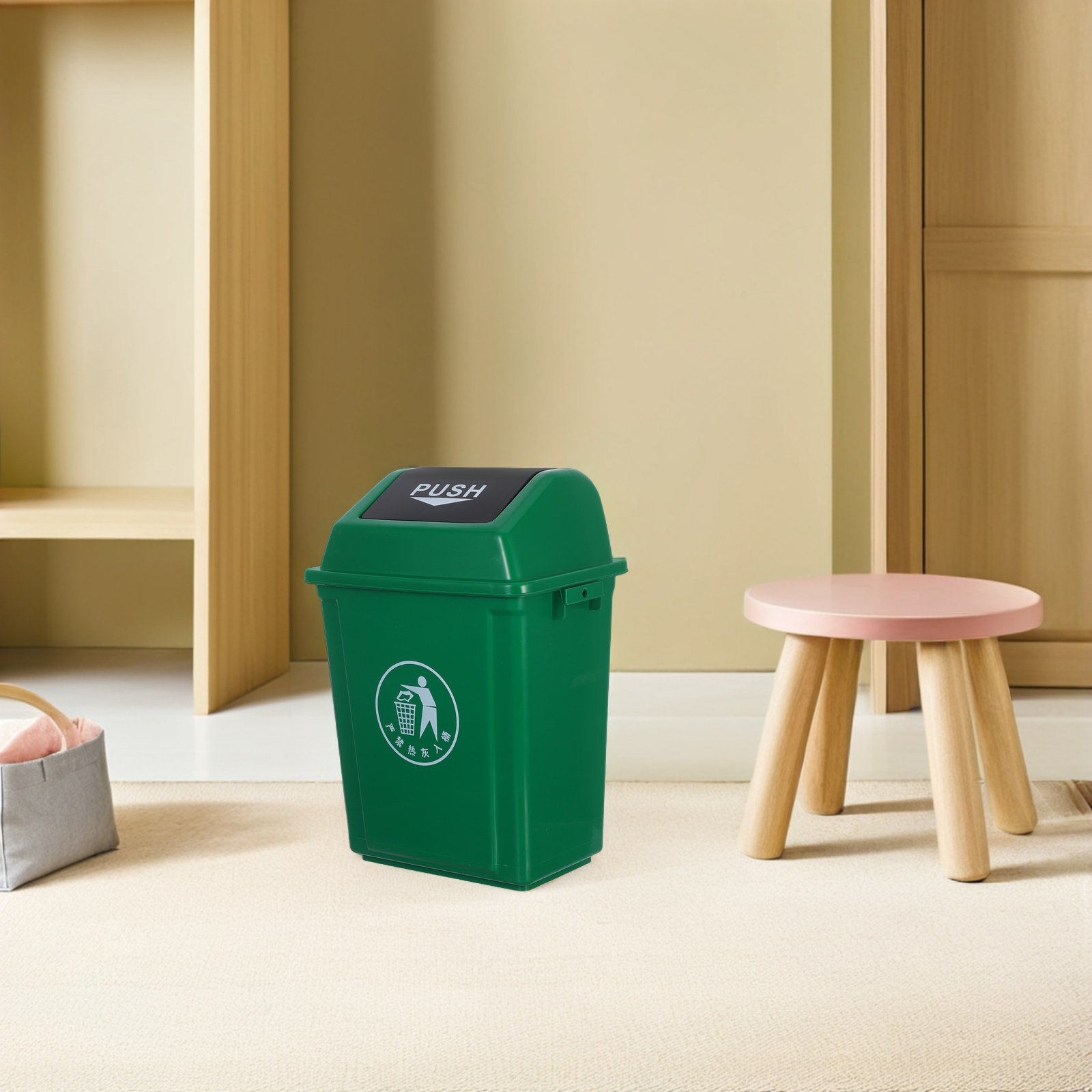 10L Green Swing Top Garbage Ca - огляд і ціна Commercial Kitchen Garbage Can