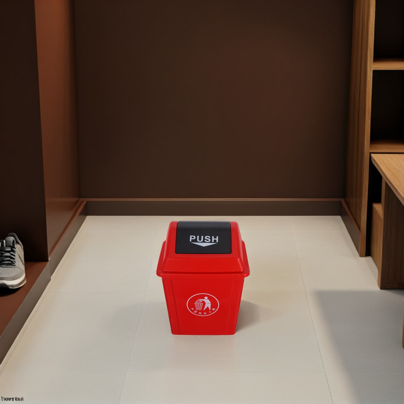 Plastic Swing Lid Trash Can Re - огляд і ціна Commercial Kitchen Garbage Can