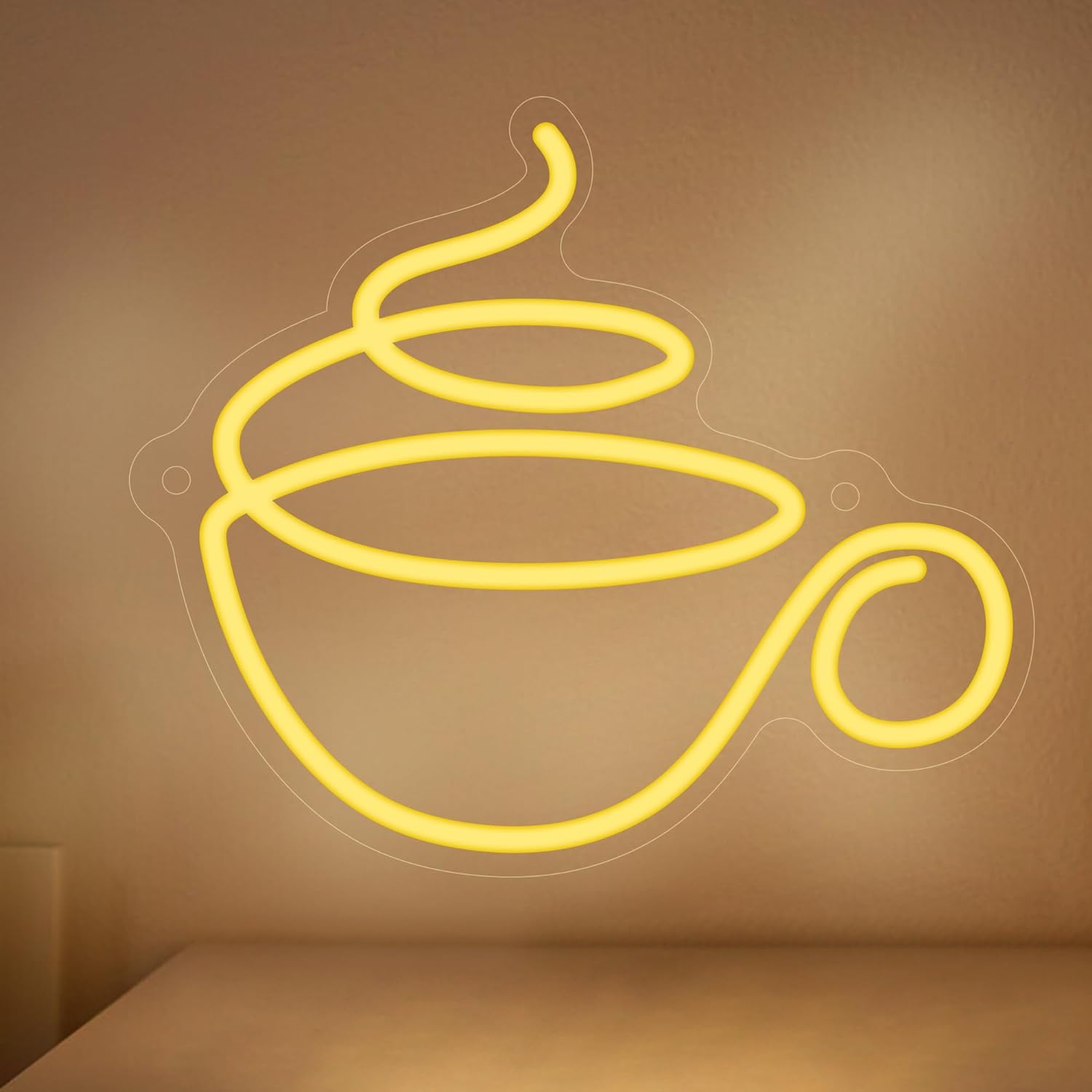 Steaming Coffee Cup Neon Sign  - огляд і ціна Commercial Kitchen Walls