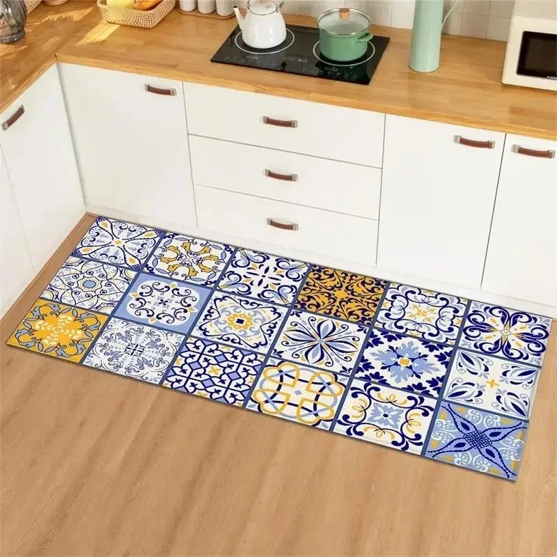 Blue Yellow Vintage Tile Colla - огляд і ціна Commercial Kitchen Tile Flooring