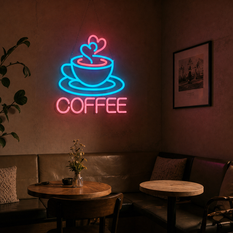 Coffee Neon Sign LED Neon Ligh - огляд і ціна Commercial Kitchen Walls
