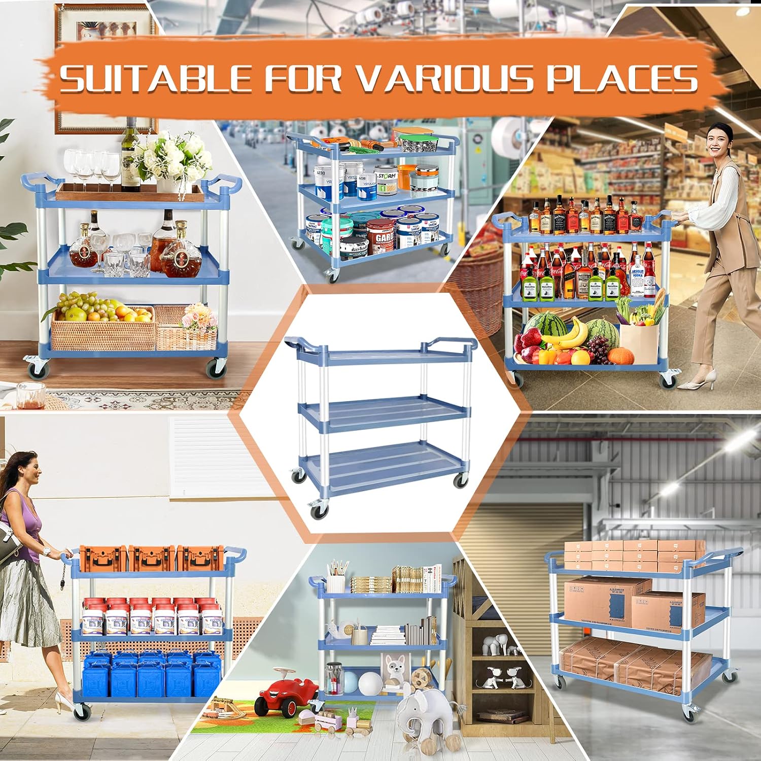 Large Heavy-Duty Grey Wheeled  - огляд і ціна Commercial Kitchen Warehouse