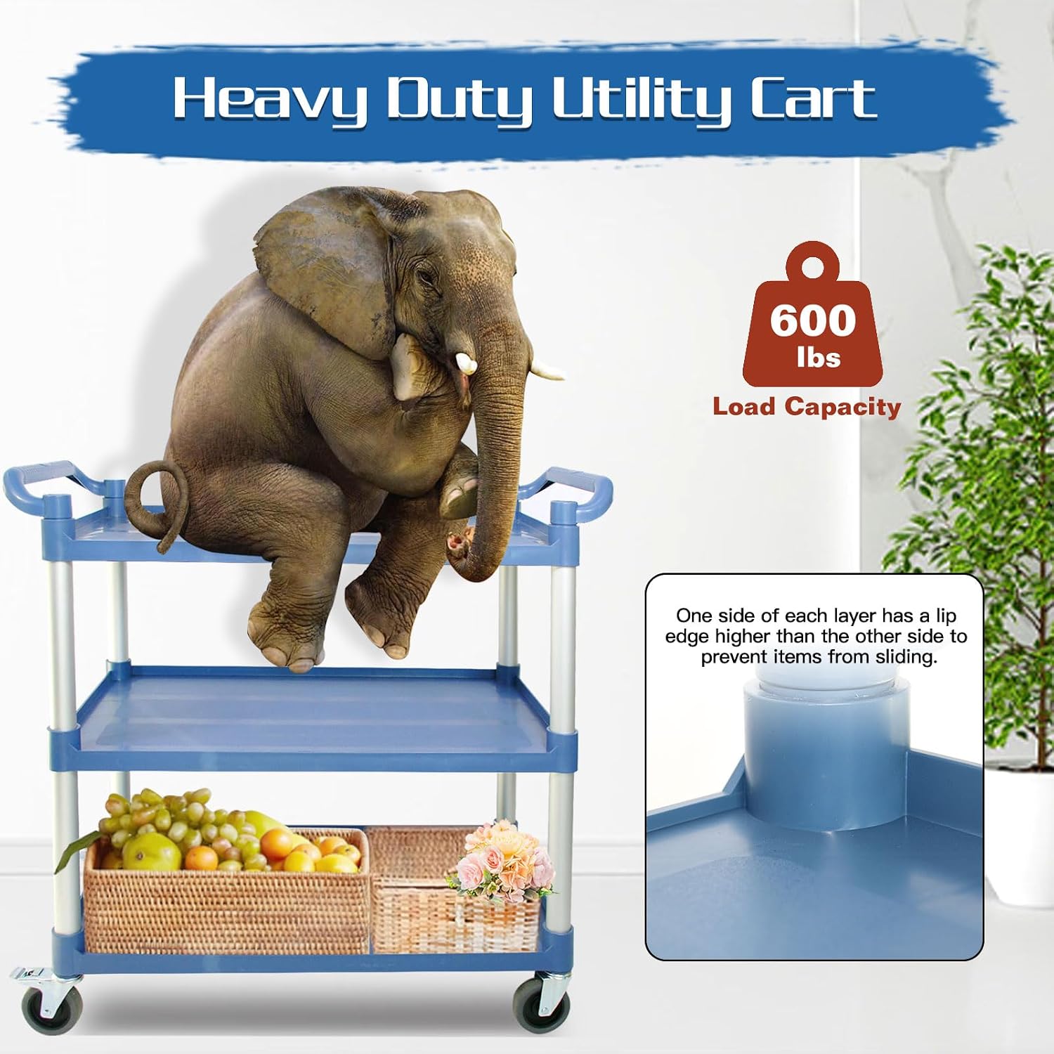 Large Heavy-Duty Grey Wheeled  - огляд і ціна Commercial Kitchen Warehouse